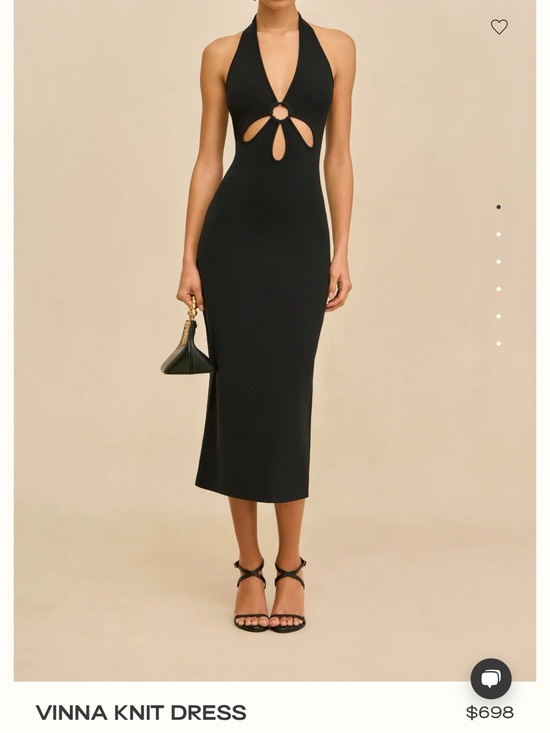 cult gaia Dresses & Skirts - cult gaia Black Vinna Halter Knit Midi Dress